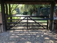 Five-bar 'wooden-style' steel gates - project portfolio 5