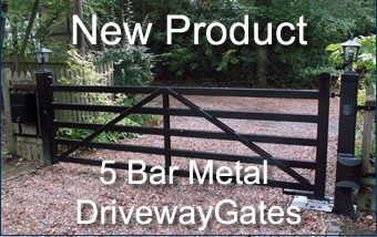 5 bar metal driveway gates